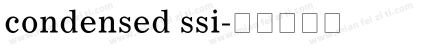condensed ssi字体转换